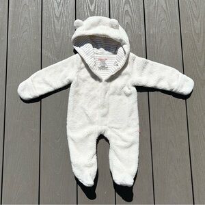 Magnetic Me Cream Fleece Baby Teddy Pram Suit